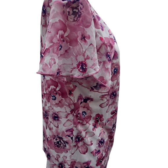 Chic Floral Blouse in Pink Hues - Picture 2 of 7